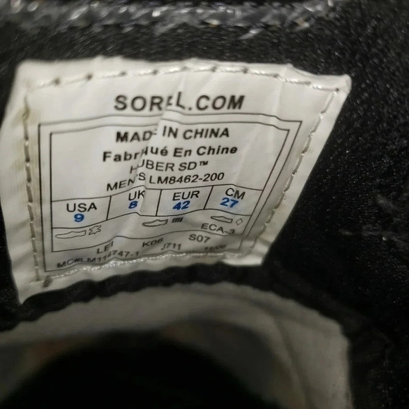 Sorel Mens Brown  Steel Toe Work Shoes,Size 9. - Picture 12 of 13